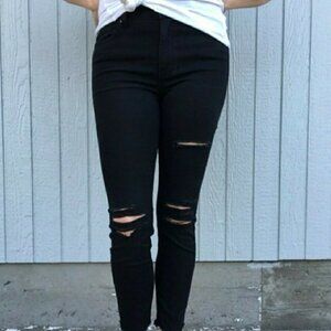 Pistola‎ Distressed Black Skinny jeans